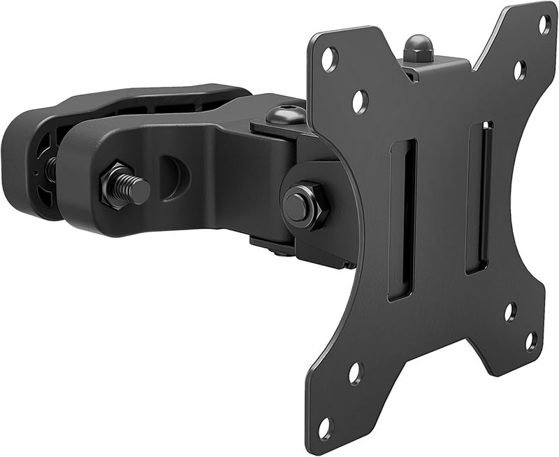 Montek Universal Pole Mount Bracket for 17”-32” Screens, Holds to 17.6 lbs, Full Motion Adjustable Monitor Mount, 75x75/100x100 VESA Mounting Plate, Fits 1.1”-2.4” Pole Diameter, Black - Image 1